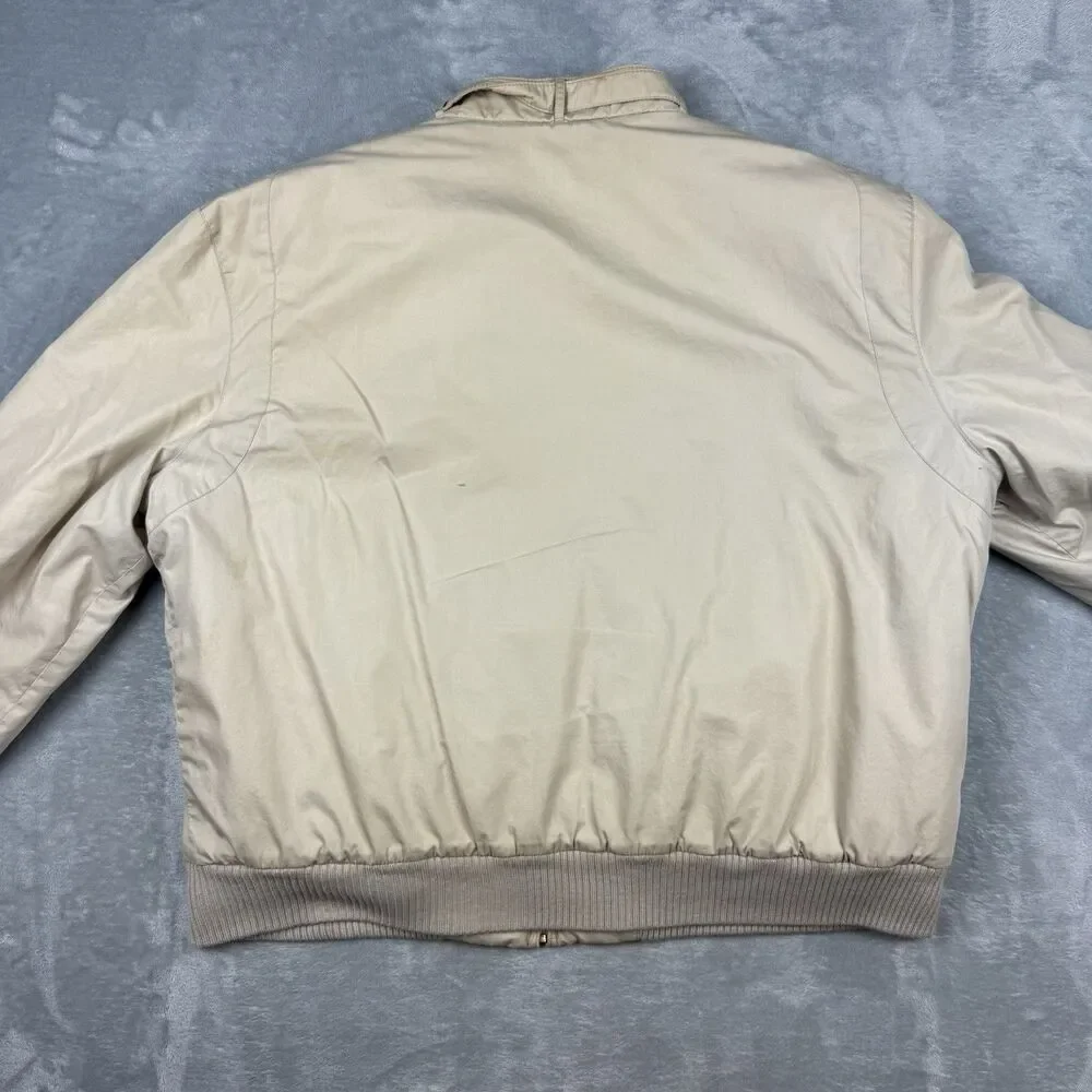 Members Only Europe Craft Vintage Bomber Jacket Men’s Size 46 Beige Tan
